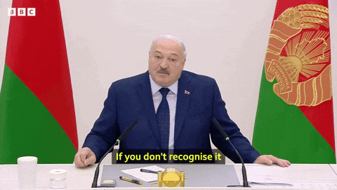 a man in a suit and tie is giving a speech with the words if you don 't recognise it at the bottom