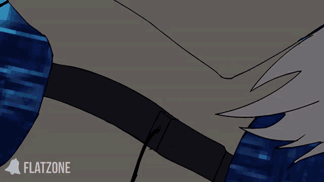 a pixel art of a man kicking another man with the words flatzone below