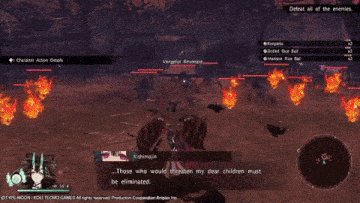 a screenshot of a video game that says " defeat all of the enemies " at the top