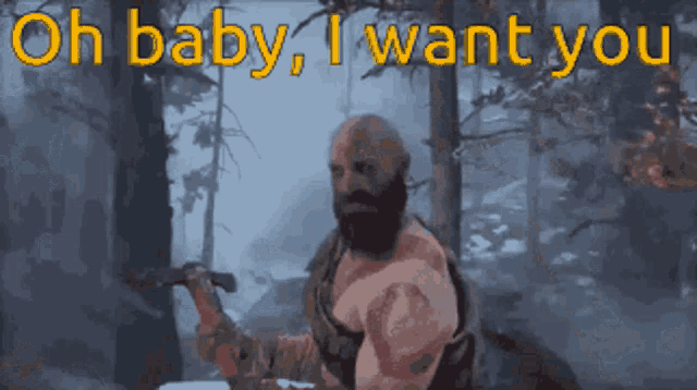 I Want You Oh Baby GIF - I Want You Oh Baby Kratos GIFs
