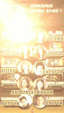 a poster showing a host creator and a administrator