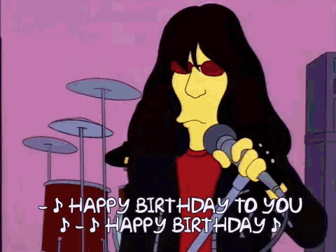 Ramones The Simpsons GIF - Ramones The Simpsons Happy Birthday GIFs