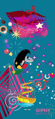 a purple background with a colorful graphic that says ' longiphy world '