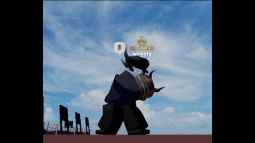 a person in a video game with the name weezly on the screen