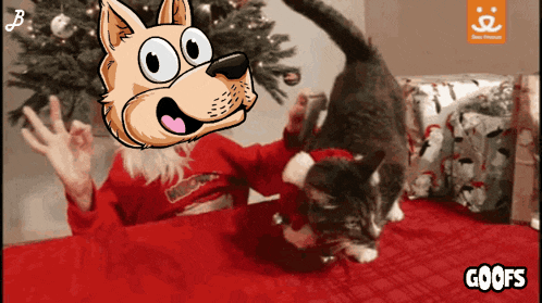 Christmas Tree Dog GIF - Christmas Tree Dog Cat GIFs