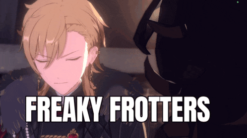 a freaky frotters advertisement with a cartoon character