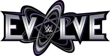 a logo that says evolve with a purple and silver design