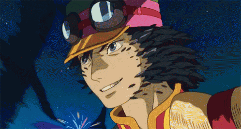 a cartoon character with a hat and goggles on