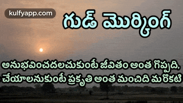 a picture of a sunset in a field with a foreign language caption