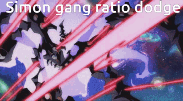 simon gang ratio dodge is written on a picture of a robot