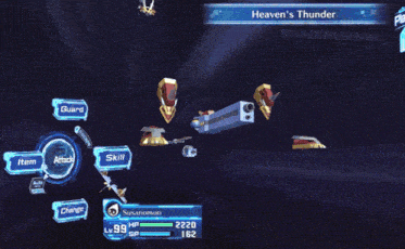 a video game called heaven 's thunder has a character named susanomon on the screen