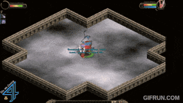 a video game is being played on a computer with a gifrun.com logo in the corner