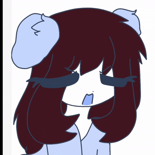 a cartoon drawing of a girl with long hair