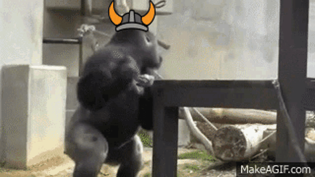 Gorilla Chest Smash GIF - Gorilla Chest Smash Floki Inu GIFs