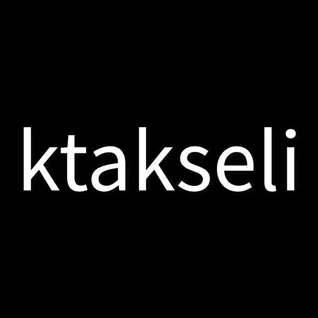 a black background with the word ktakseli in white letters