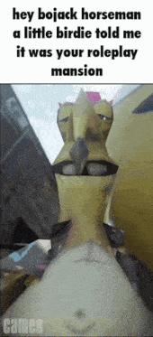 a little birdie told me it was your roleplay mansion written on a picture of a bird