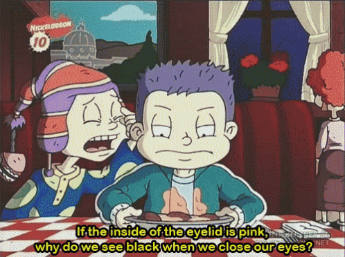 a nickelodeon cartoon shows two boys eating food