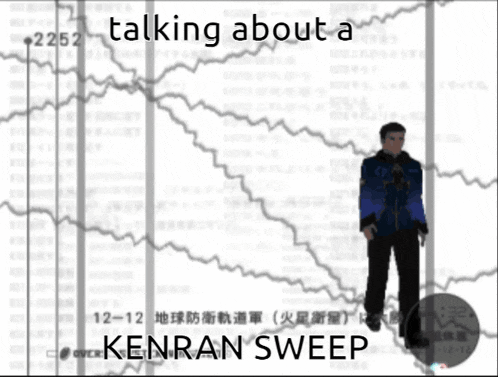 talking about a kenran sweep with a man walking