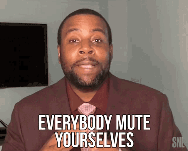 Everybody Mute Yourselves Kenan Thompson GIF - Everybody Mute Yourselves Kenan Thompson Saturday Night Live GIFs