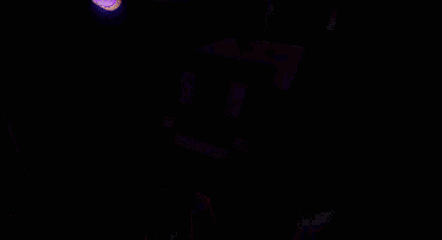 a pixel art drawing of a person with a smiley face on their face