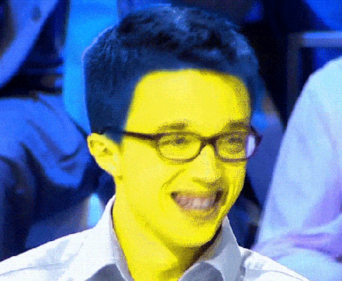 a man with glasses and a yellow face