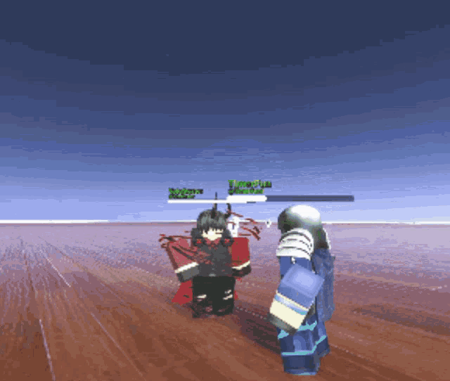 a screenshot of a video game shows a character named ruby rose standing next to another character