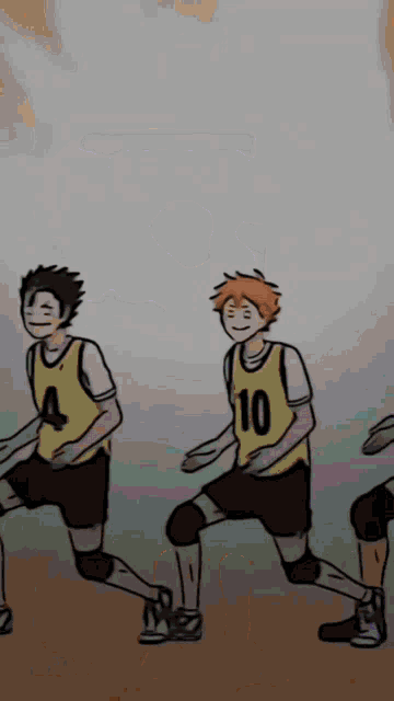 a group of volleyball players one of whom is wearing a number 10 jersey