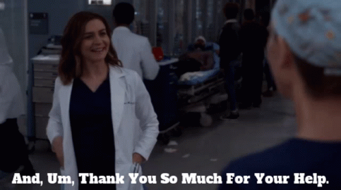 Greys Anatomy Amelia Shepherd GIF - Greys Anatomy Amelia Shepherd And Um Thank You So Much For Your Help GIFs