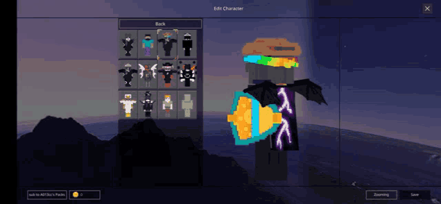 a screenshot of a video game where a character is being created