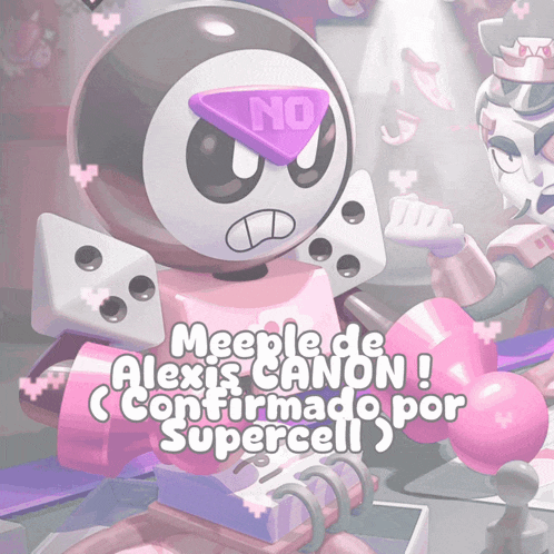 meeple de alexis canon confirmado por supercell is written on a poster