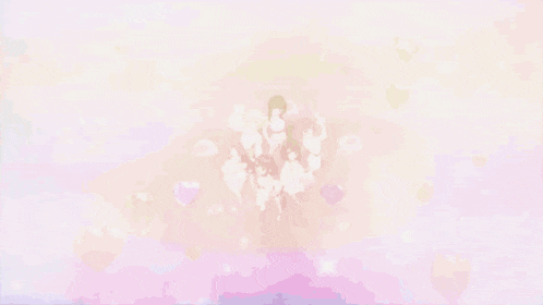 a pixelated image of a rainbow colored background with a few stars
