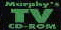 a green tv cd rom logo is displayed on a dark background