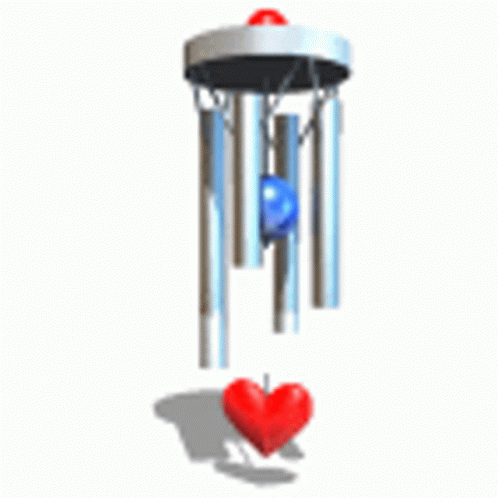 Wind Chimes Spinning Heart GIF - Wind Chimes Spinning Heart Wind Chimes Rotating GIFs
