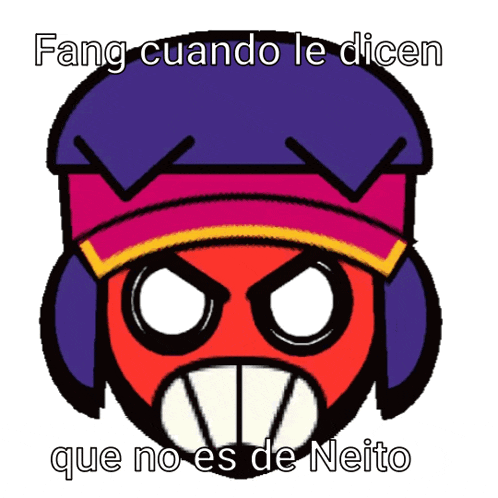 a drawing of a face with the words " fang cuando le dicen que no es de neito "