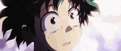 a close up of a person 's face with a tear running down their face .