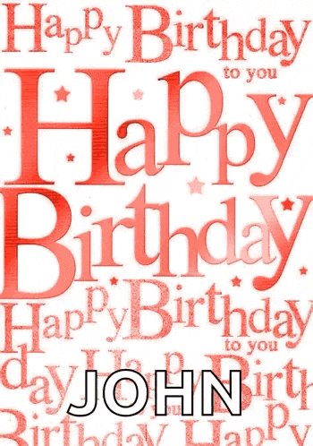 a birthday card that says happy birthday to you and john