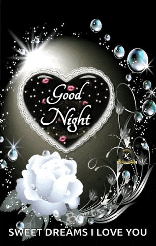 a good night sweet dreams i love you greeting card