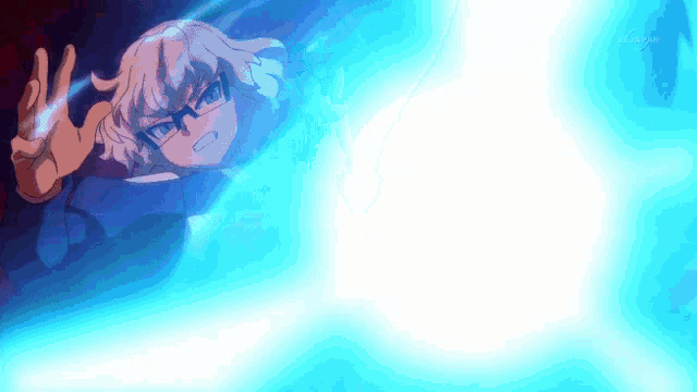 a cartoon character with glasses throws a lightning bolt
