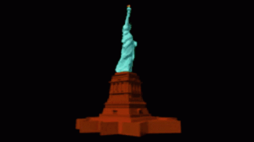 Liberty Statue Spinning GIF - Liberty Statue Spinning Statue GIFs