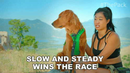 Slow And Steady Wins The Race Vania And Jax GIF - Slow And Steady Wins The Race Vania And Jax The Pack GIFs