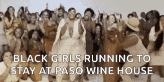 a group of black girls are dancing in a video .