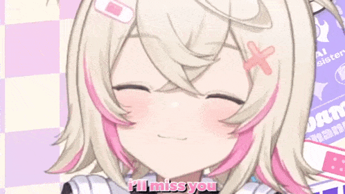 a close up of a girl 's face with the words " i wouv you " on the bottom