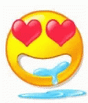 Hearteyes Drool GIF - Hearteyes Drool Emoji GIFs