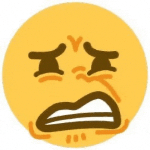 a yellow smiley face with tears coming out of its eyes