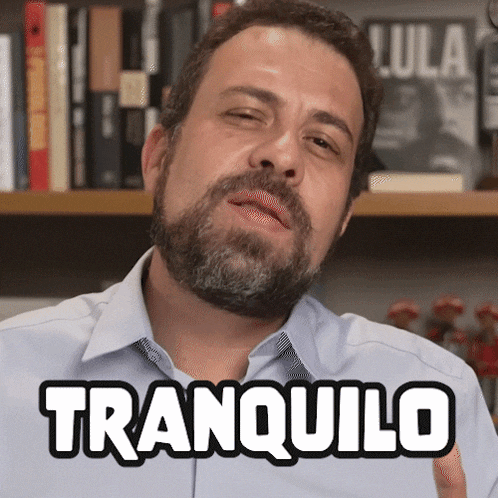 a man with a beard and the word tranquilo written on it