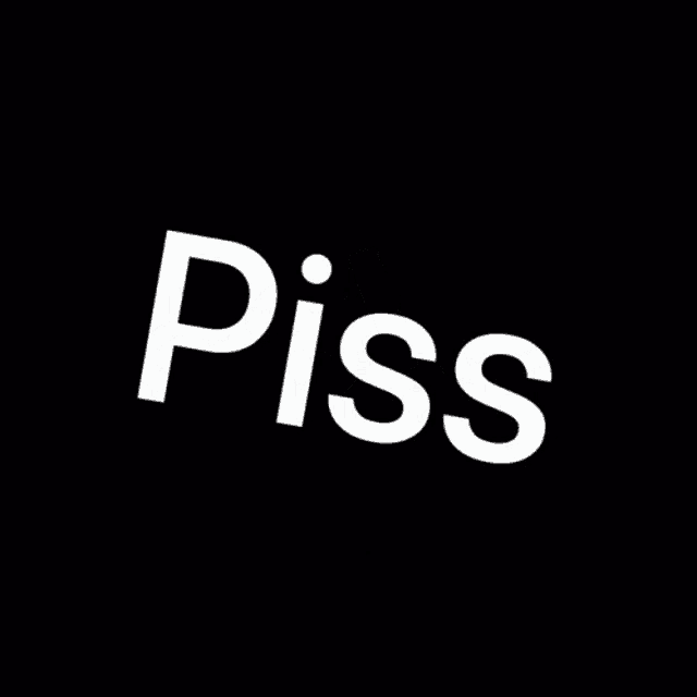 a black background with white letters that say pis