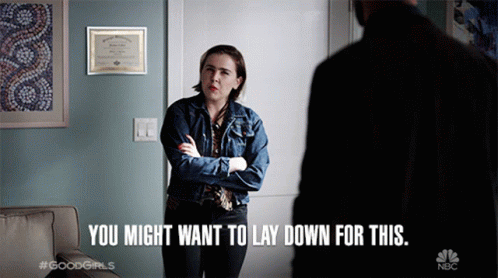 You Might Want To Lay Down For This Mae Whitman GIF - You Might Want To Lay Down For This Mae Whitman Annie Marks GIFs