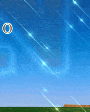 a circle with the letter o on it is in the middle of a field