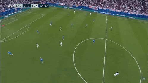 a soccer game is being played in front of a banner that says worldfirst