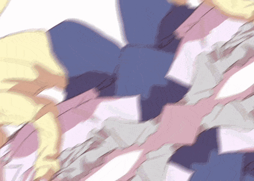 a blurry picture of a person 's torso with a pink and blue stripe